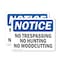 Signmission No Trespassing No Hunting No Woodcutting OSHA Notice Sign, Plastic, 14in W x 10in L, 2PK OS-2PACK-NS-P-1014-L-14930 - alternate 1